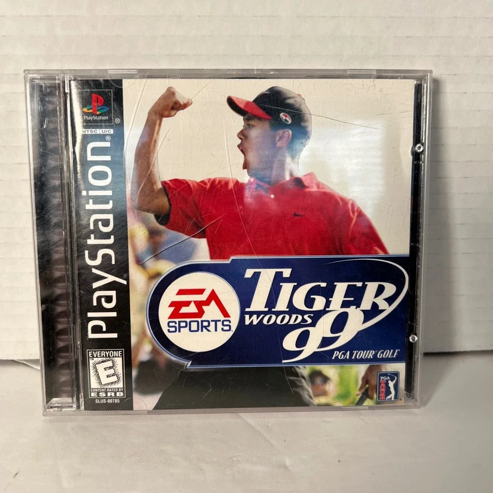 Tiger Woods 99 PGA Tour Golf Sony PlayStation 1 PS1 1998 SLUS-00785 Vintage Game